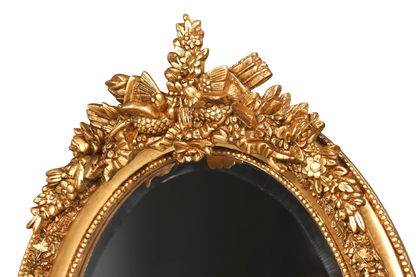 Edler Ovaler Prunk Barock Stil Wandspiegel Ornamenten Gold Spiegel
