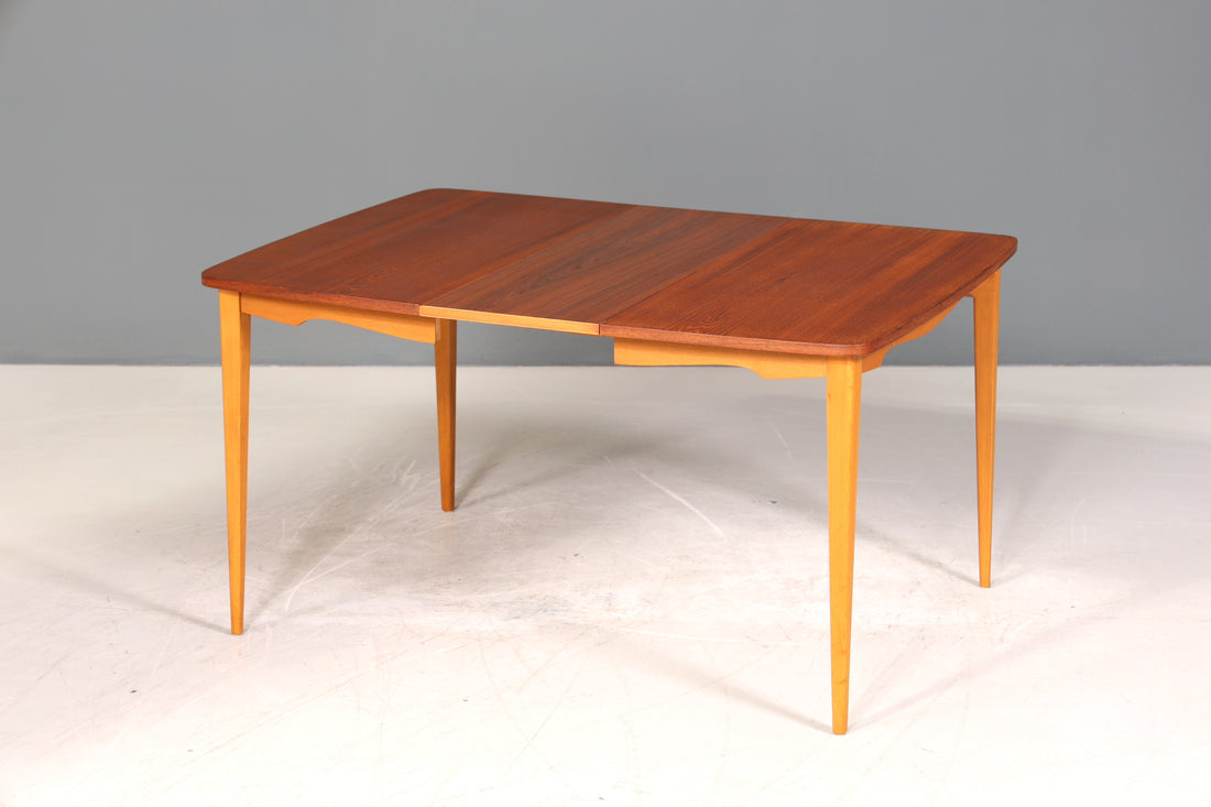 Traumhafter Mid Century Esstisch ausziehbarer Danish Design Teak Holz Küchentisch Esszimmer Tisch