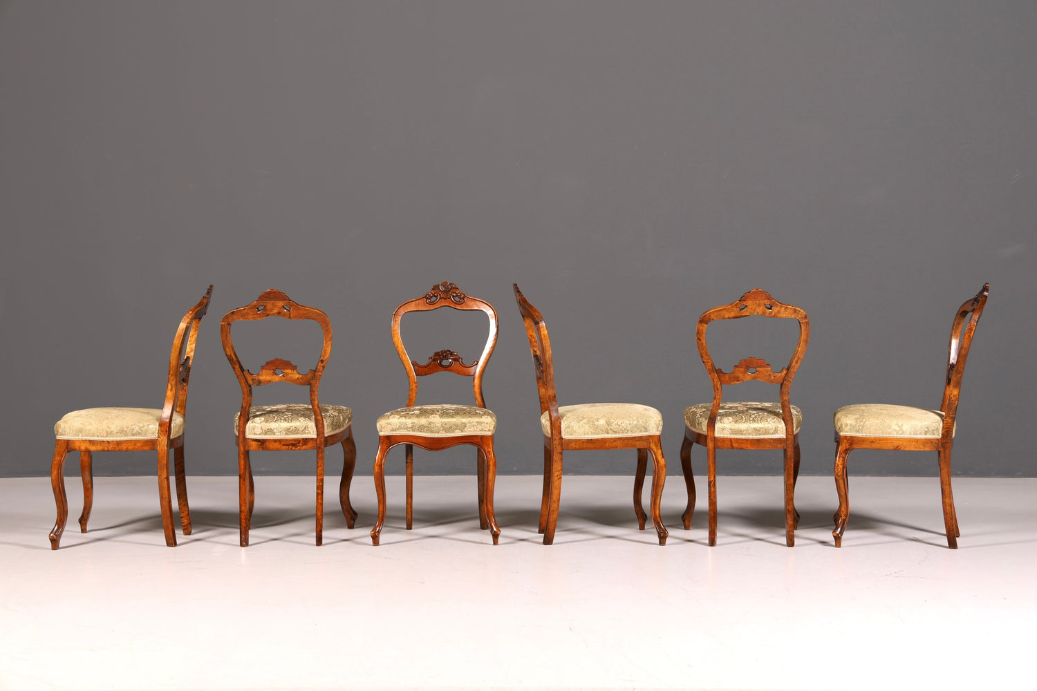 6x Traumhafte Louis Philippe Stil Stühle Biedermeier Stuhl Set Antik Küchenstühle Esszimmer Stühle