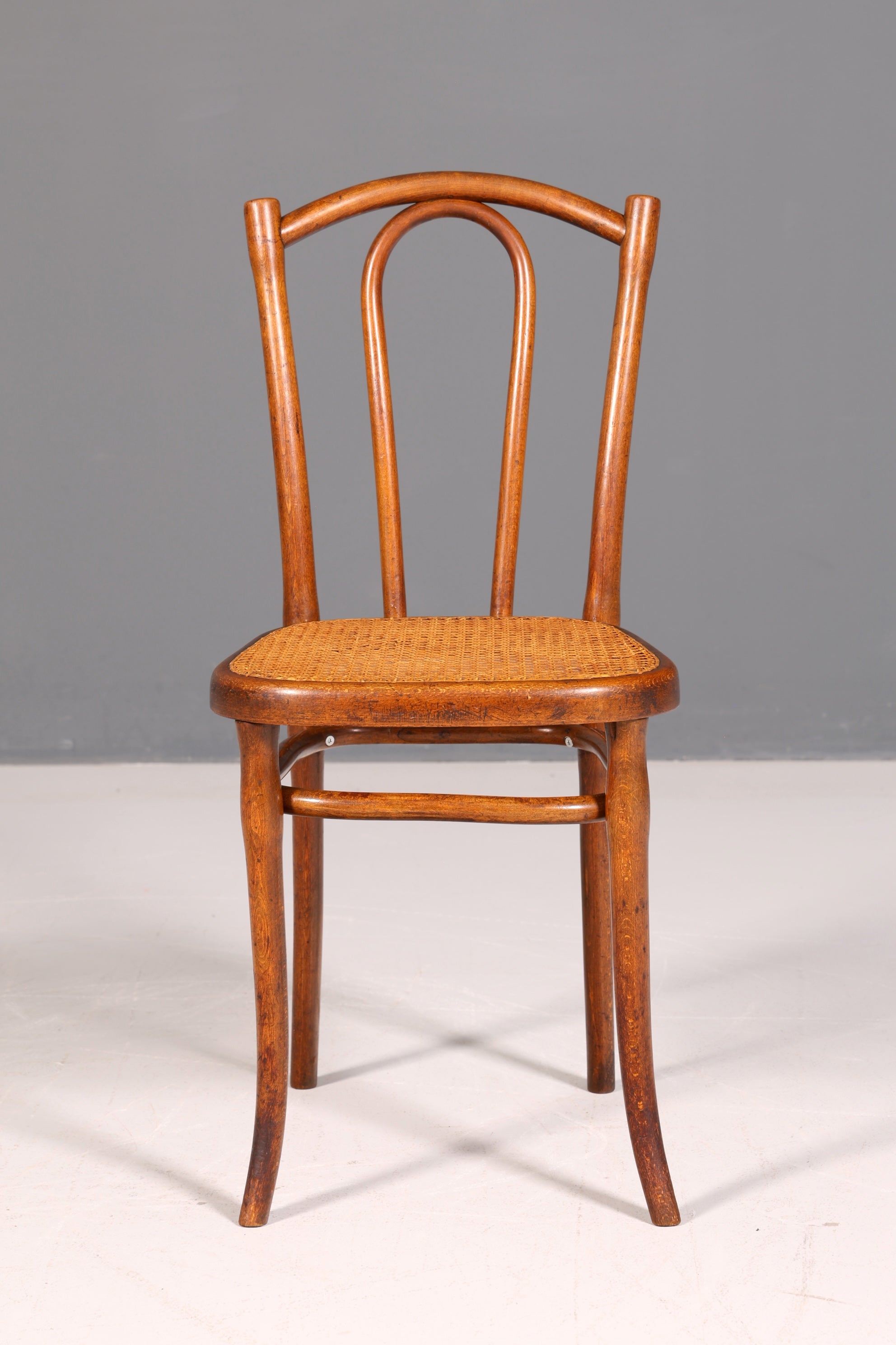 Edler Original Thonet Stuhl Wiener Geflecht Korbgeflecht Bugholz Kaffeehausstuhl Sekretär Stuhl Antik Vintage