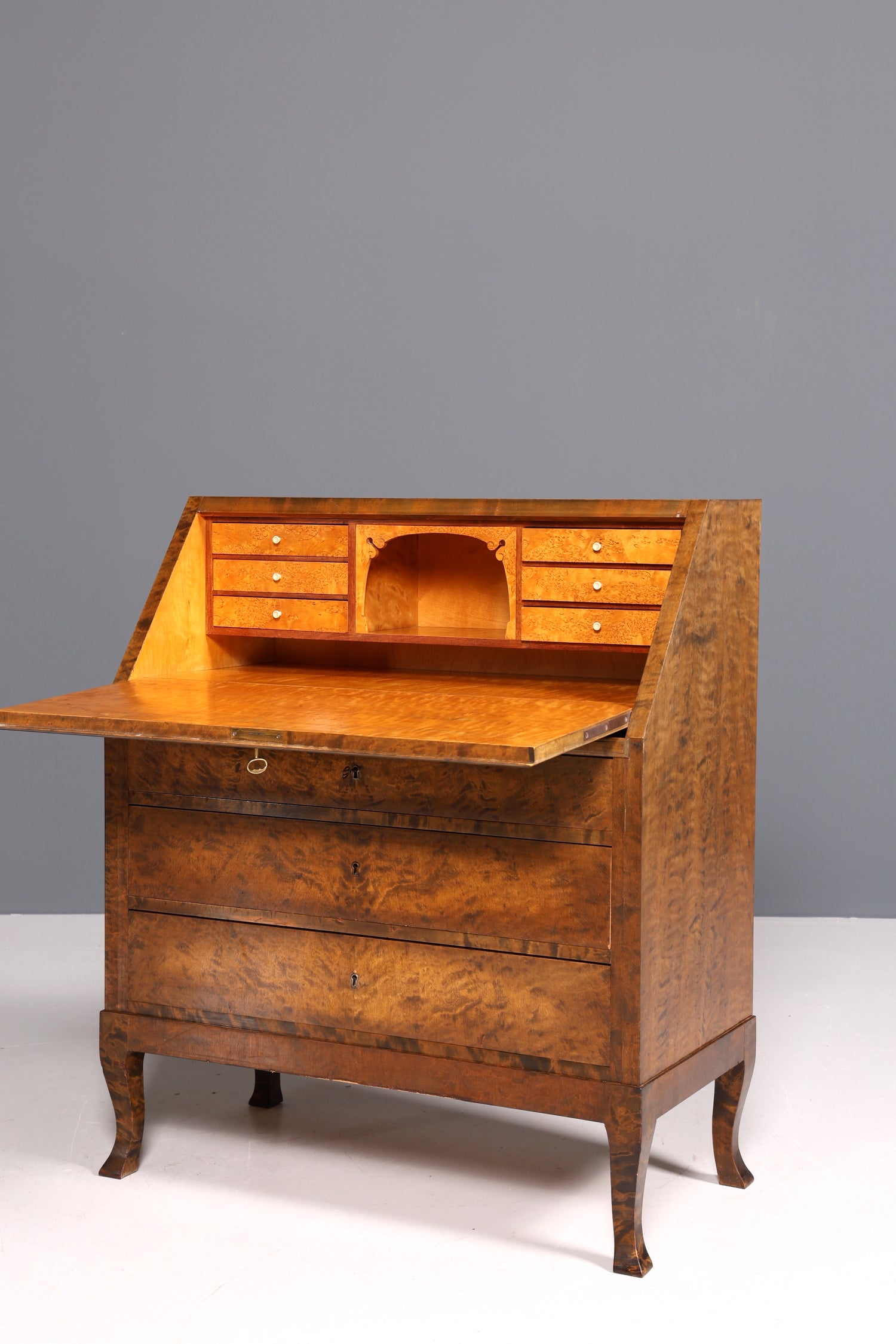 Edler Schwedischer Sekretär um 1925 Büro echt Holz Skandinavische Kommode