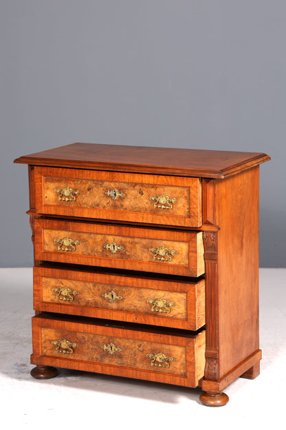 E908 Finish cm, Wunderschöne Gründerzeit Kommode Louis Philippe Nussbaum Schubladen Kommode Sideboard um 1880