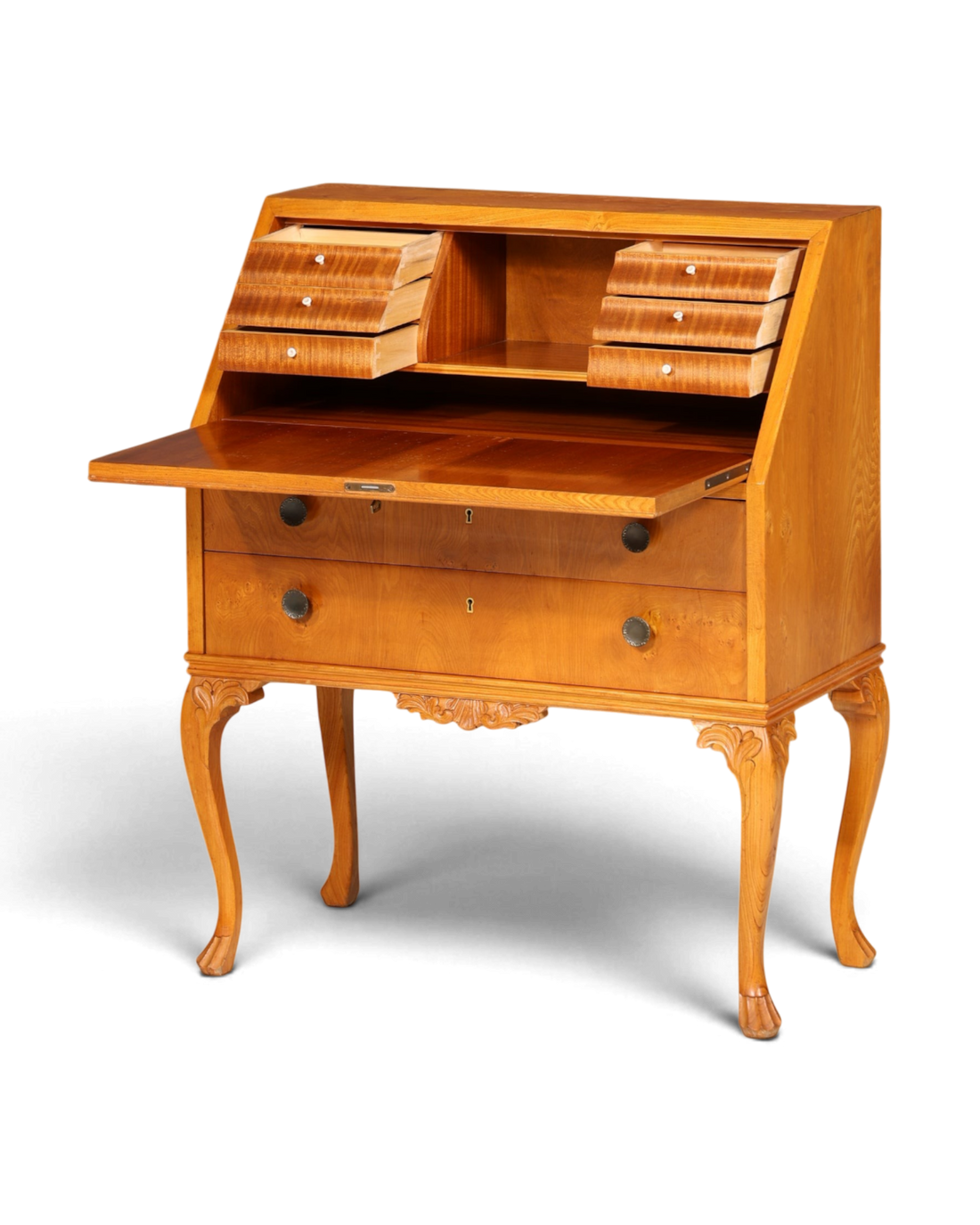 Wunderschöner Sekretär Chippendale Stil Antik um 1940 Büro Kommode Schreibkommode