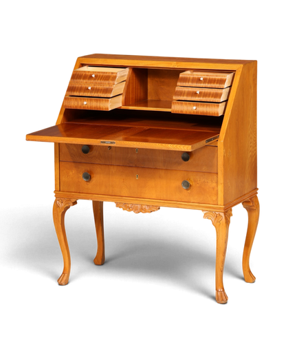 Wunderschöner Sekretär Chippendale Stil Antik um 1940 Büro Kommode Schreibkommode