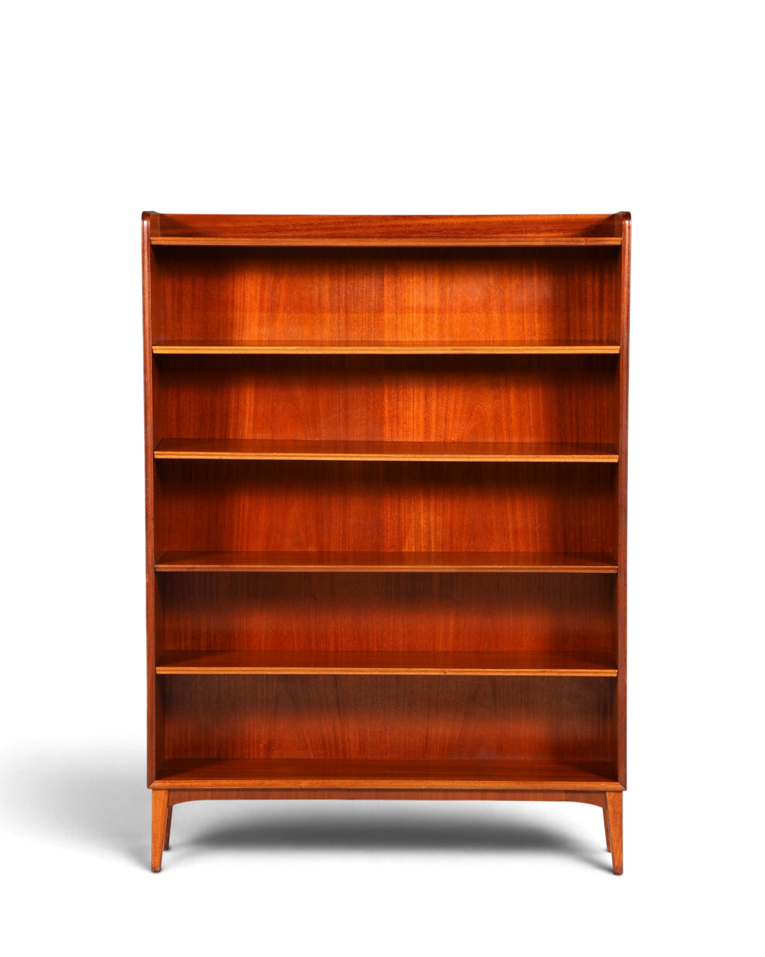 G088 Finish cm Schlichtes Mid Century Regal Vintage Bücherregal Schrank Buchablage 60s Bookshelf