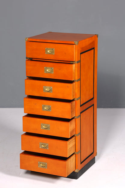 Wunderschöne Maritime Kommode Englisch Vertiko Military Chest Schrank Schubladenkommode