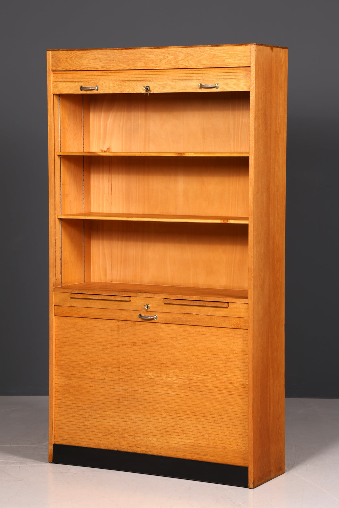 Mid Century Rollladenschrank Bauhaus Apothekerschrank Art Deco Büro Aktenschrank