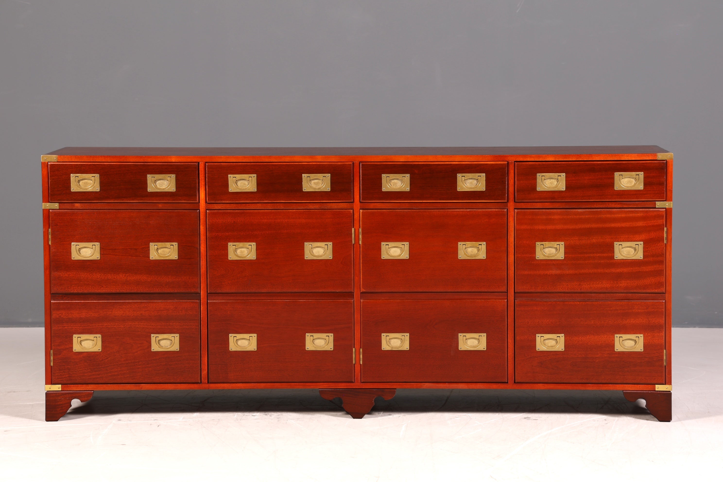 Traumhaftes XXL Maritim Sideboard Englische Schiffs Kommode Englisch Antik Schrank Military Chest