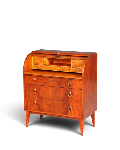 Traumhafter Mid Century Rollladen Sekretär echt Holz Büro Schrank Vintage Schreibkommode