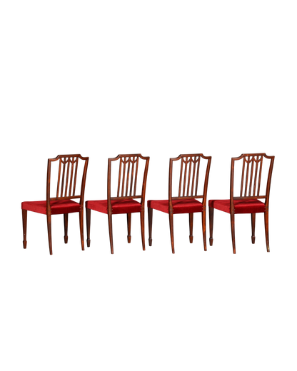 4x Stunning Gustavian-Style Chairs English Kitchen Chairs Dining Room Chair Set