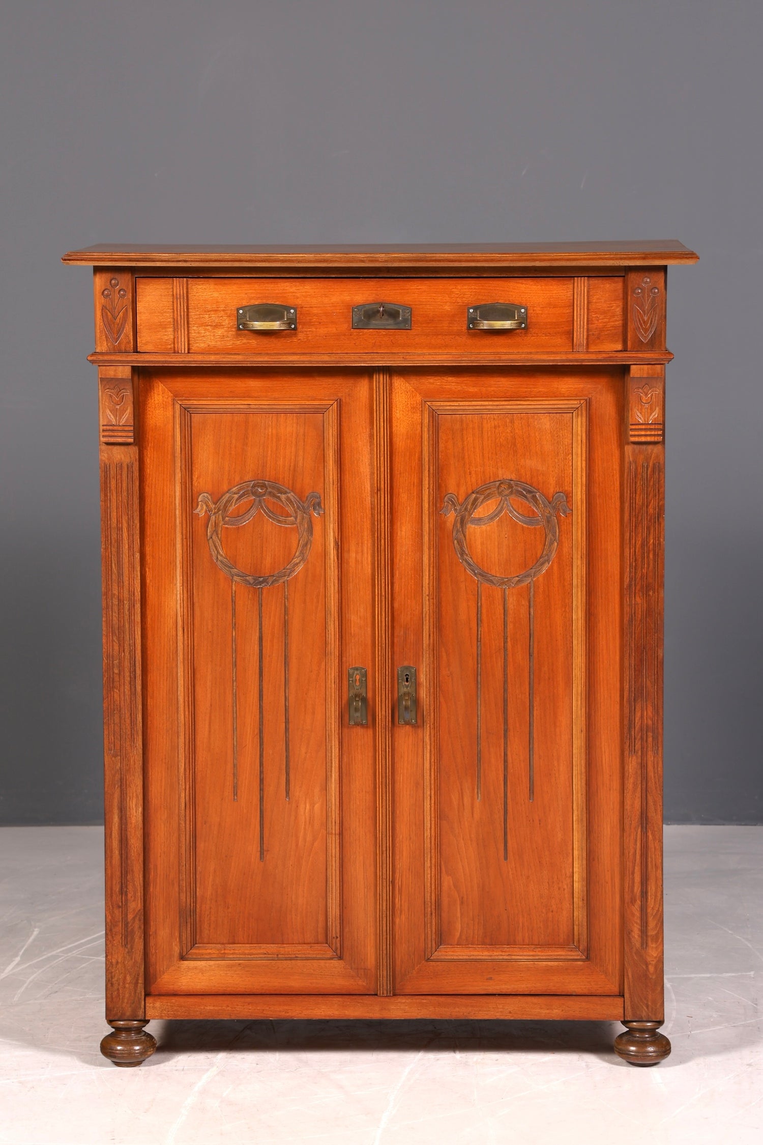 Wunderschönes Jugendstil Vertiko Gründerzeit Schrank Antik Highboard Kommode