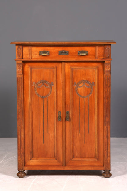 Wunderschönes Jugendstil Vertiko Gründerzeit Schrank Antik Highboard Kommode