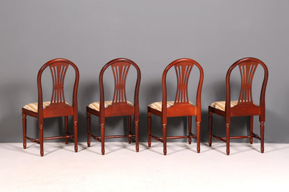 G452 Finish cm 4x Edle Englische Stühle Englisch Dining Chairs Antik 60er Jahre Küchenstühle Stuhlset (Kopie)