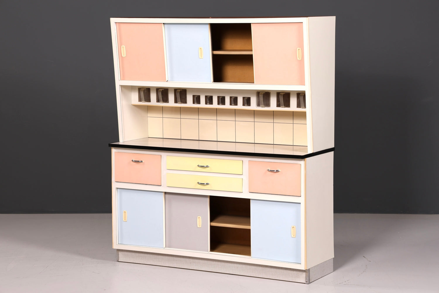 Kultiger Mid Century Küchenschrank Vintage Buffet Retro Anrichte 60er Jahre Schrank