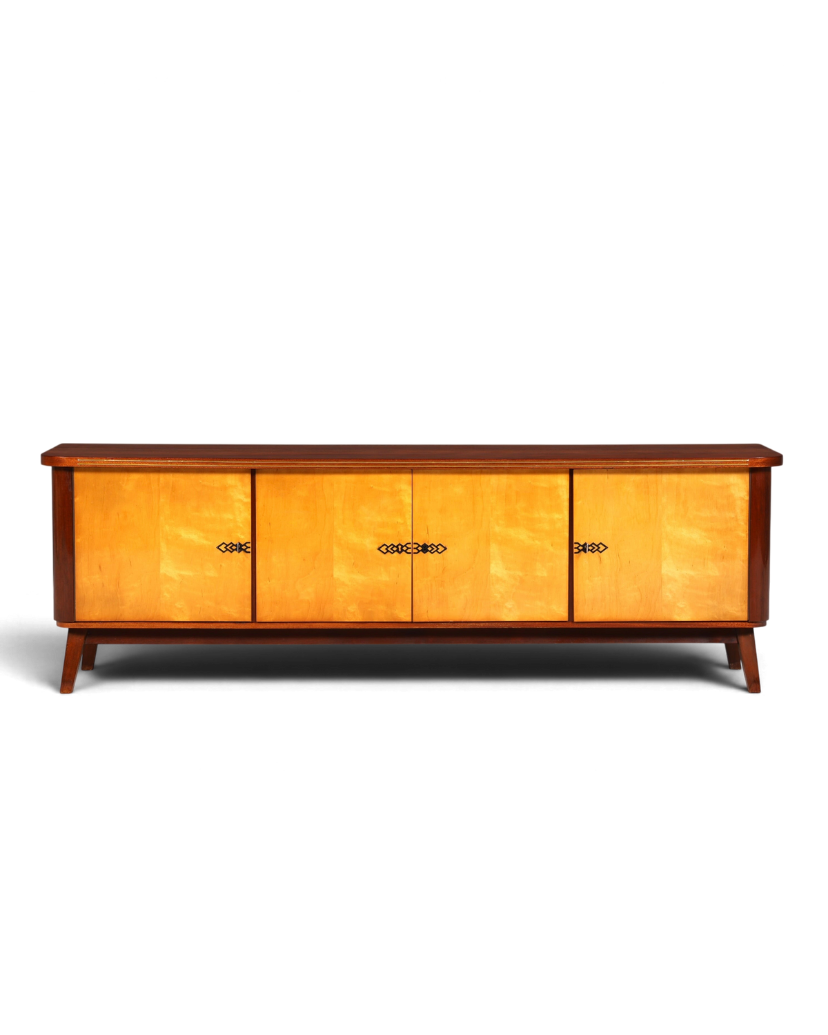 G135 Finish Schlichtes Mid Century Sideboard Vintage TV Kommode 60s Schrank Longboard Retro Lowboard