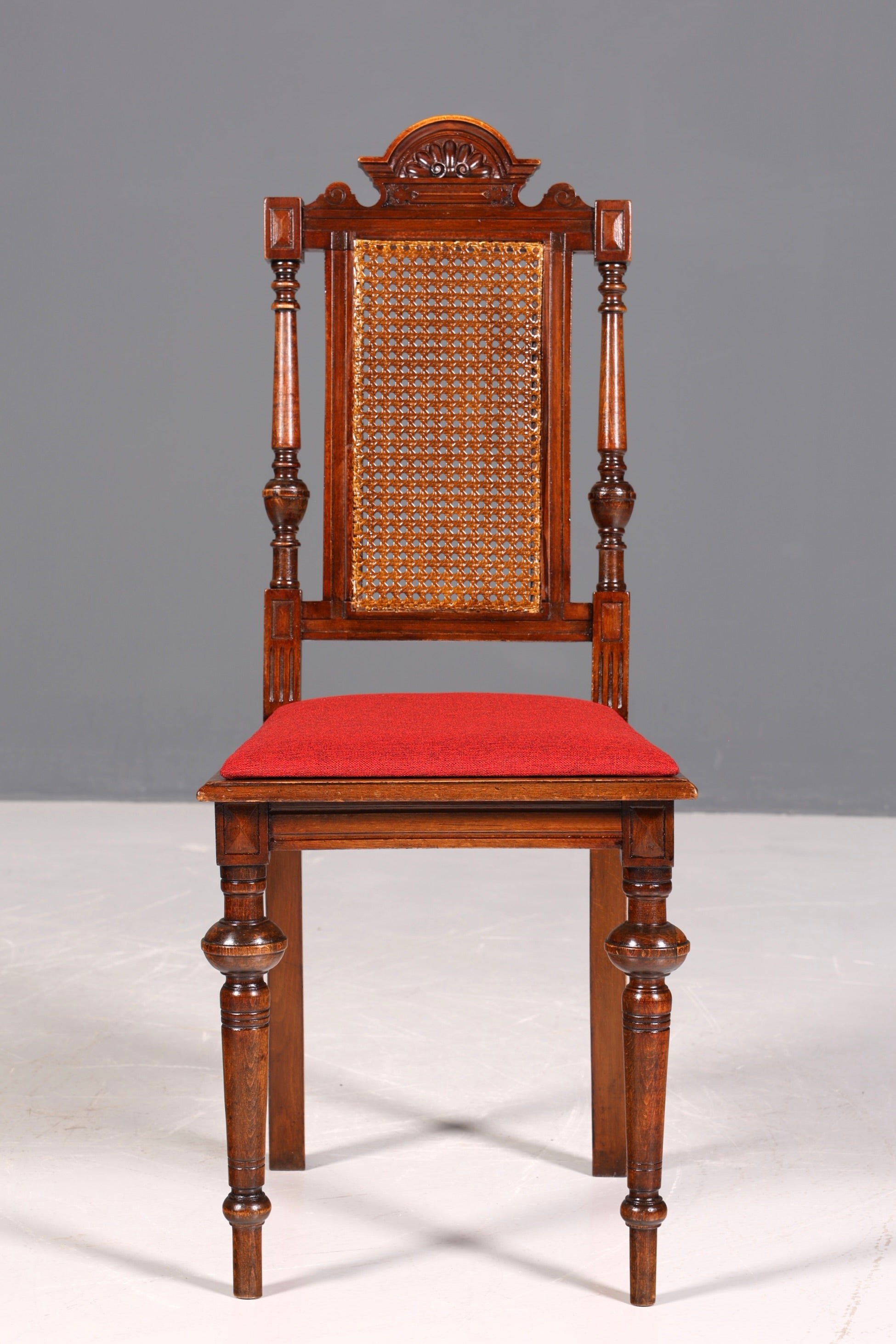 Stilvoller Gründerzeit Stuhl Antik Korbgeflecht Schreibtisch Stuhl Sekretär Stuhl Antik Küchenstuhl 1 von 2