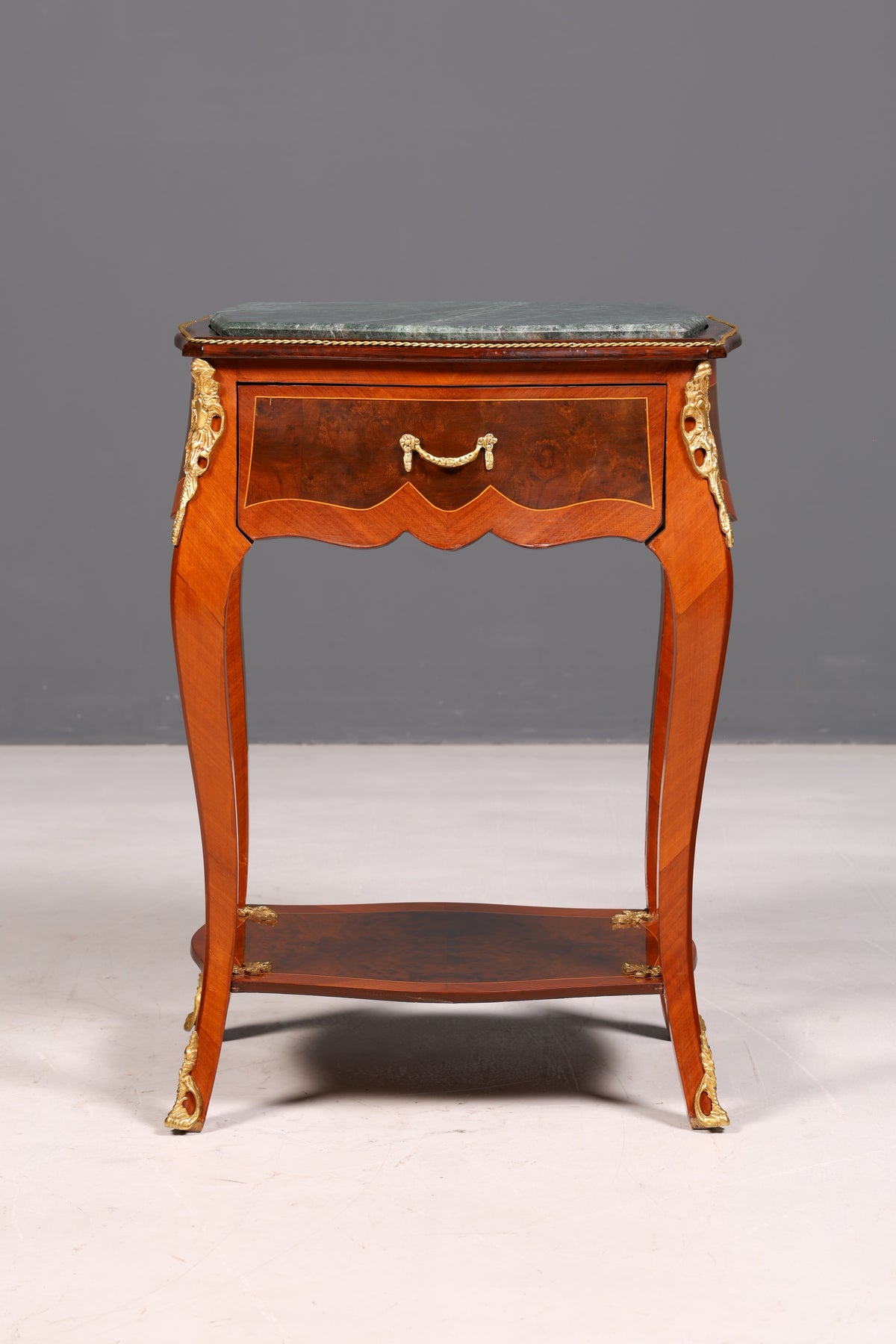 Dreamy Louis XV side table, Baroque style, marble console table, chest of drawers, telephone table