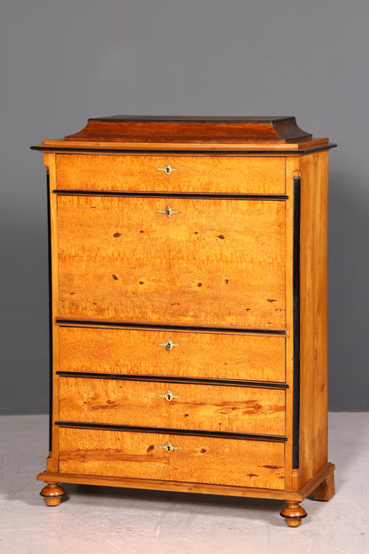 G614 Finish Cm Stilvoller Biedermeier Sekretär Louis Philippe Vertiko Antik Kommode Schreibkommode Office Desk (Kopie)