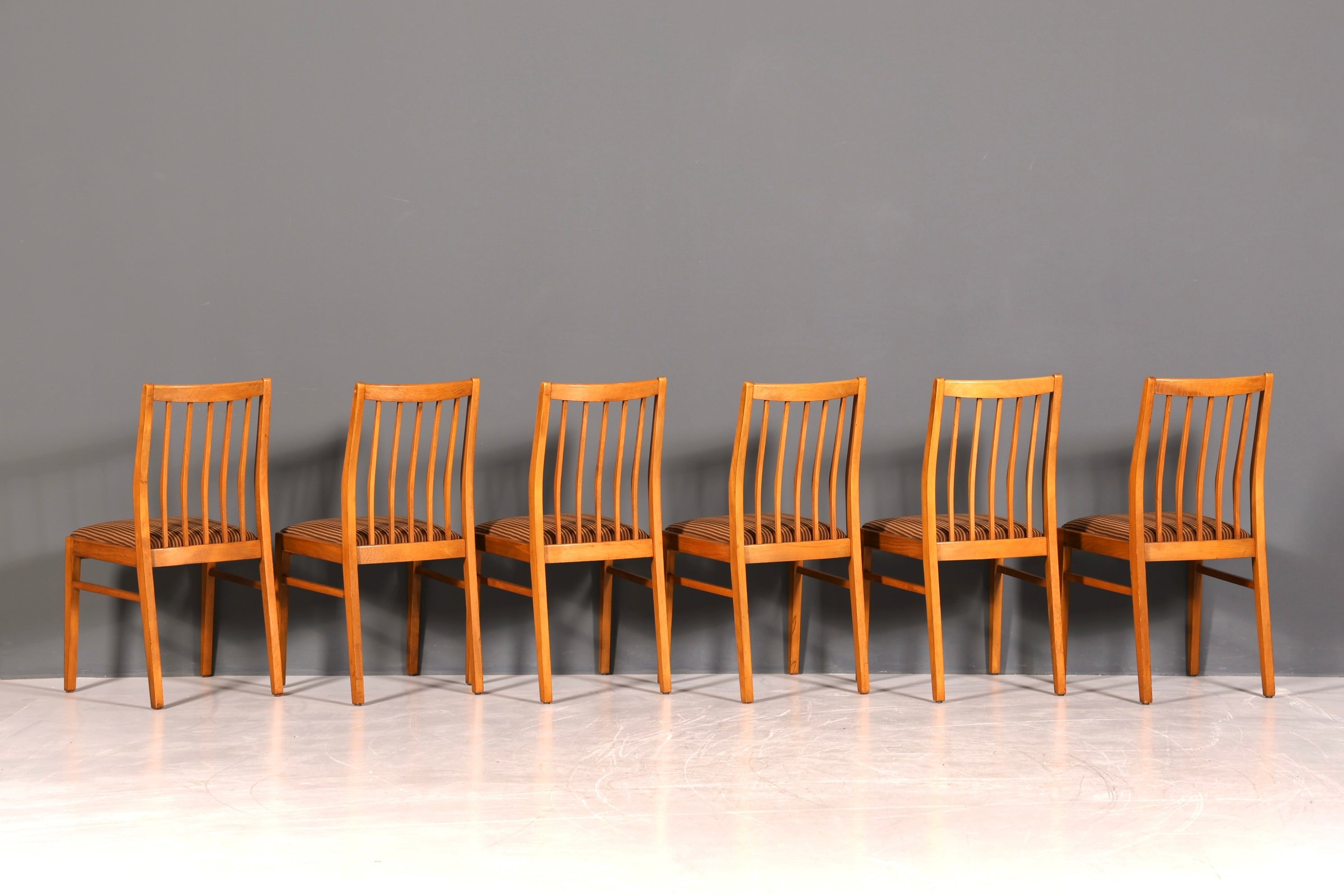 G228 Finish 6x Schlichte Mid Century Stühle Retro Stuhlset Danish Design Küchenstühle Esszimmer Stühle (Kopie)