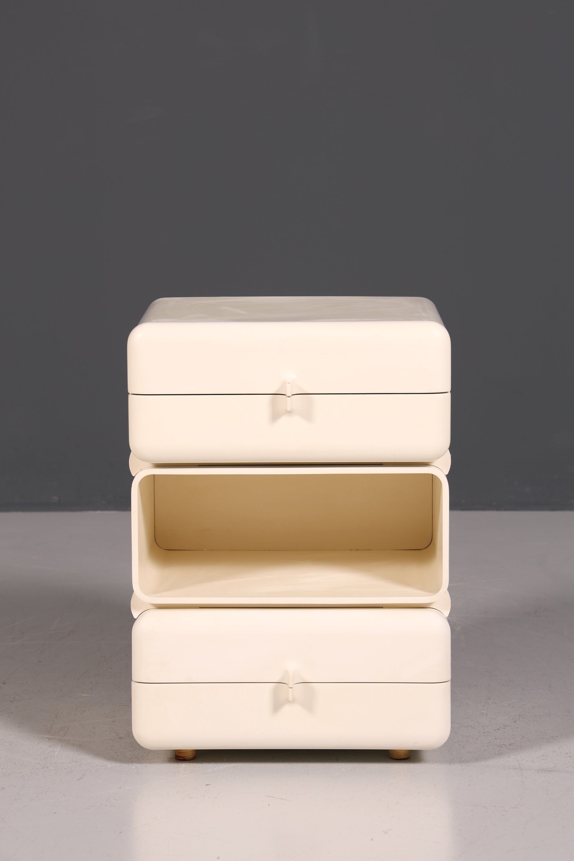 Seltene Mid Century Kommode Space Age Module Nachttisch Design Frankreich Vintage Schubladenkommode 5 von 5
