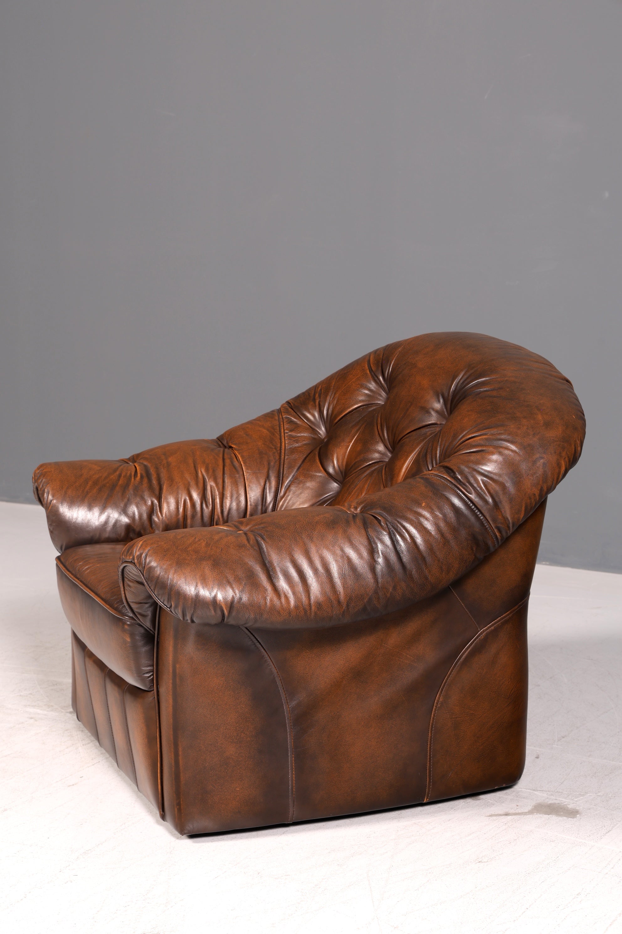 Wunderschöner Original Chesterfield Ledersessel Echt Leder Englisch Herrensessel Vintage