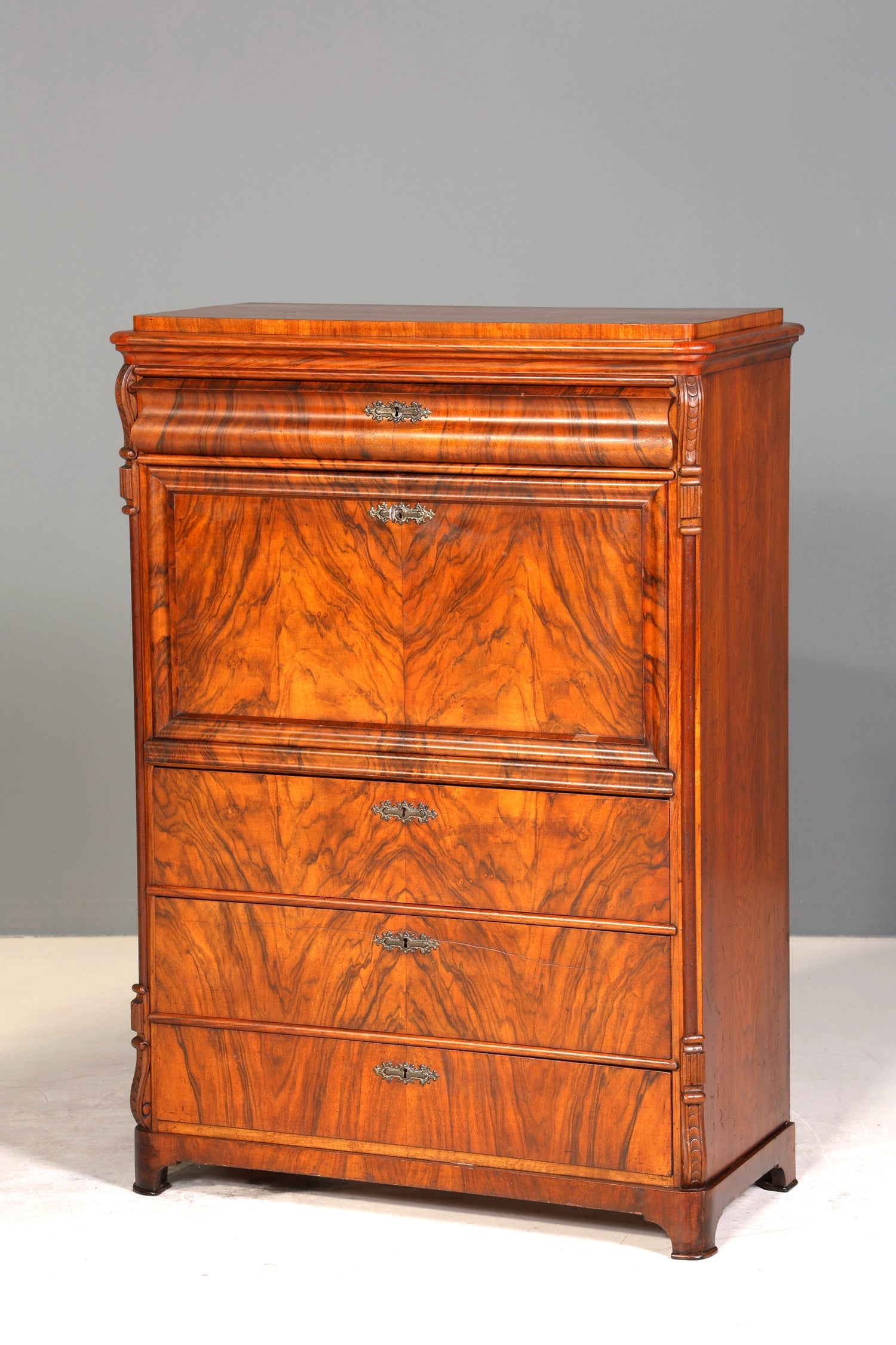 Wunderschöner Louis Philippe Sekretär um 1880 Gründerzeit Antik Schrank Chiffoniere