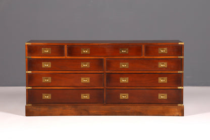 Traumhaftes Maritimes Sideboard Englische Schiffskommode Military Chest Schrank Antik Massivholz