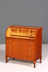 Wunderschöner Mid Century Rollladen Sekretär echt Holz Büro Schrank Vintage Schreibkommode 60s