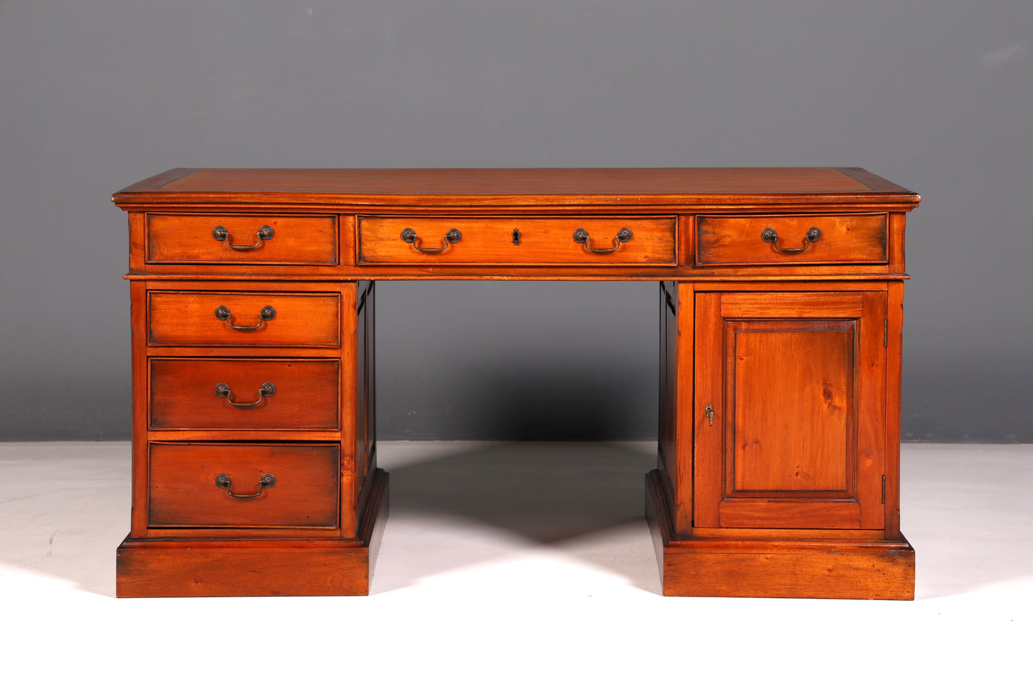 Beautiful English Mahogany Desk Antique Office Desk Partner Desk