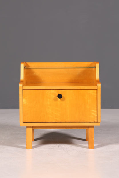 Schlichte Mid Century Kommode Vintage Klappschränkchen Danish Design Nachttisch 1 von 2