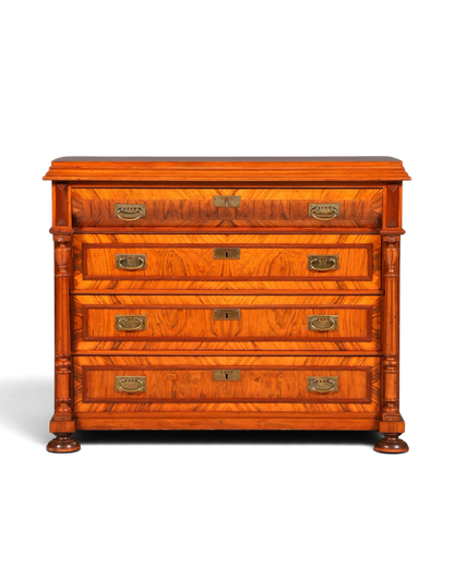 Hauptstadt Möblerei Gründerzeit Kommode im Louis Philippe Stil aus massivem Holz mit vier Schubladen um 1890
