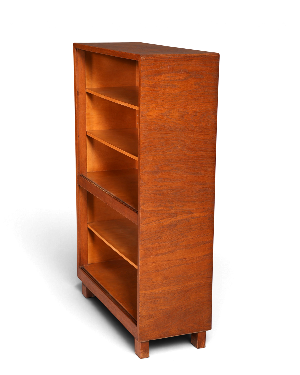 G029 Finish cm Schlichtes Mid Century Regal Vintage Bücherregal Schrank Buchablage 60s Bookshelf