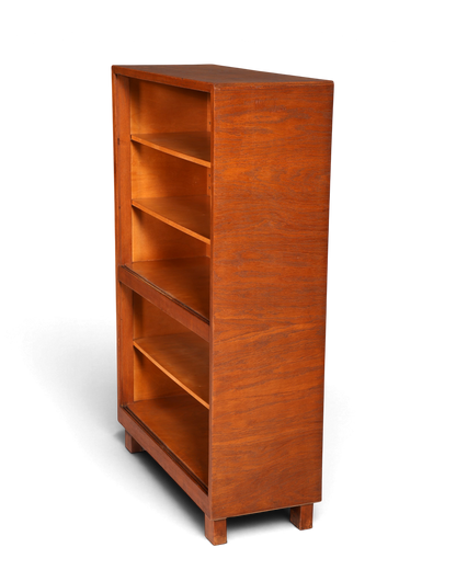 G029 Finish cm Schlichtes Mid Century Regal Vintage Bücherregal Schrank Buchablage 60s Bookshelf