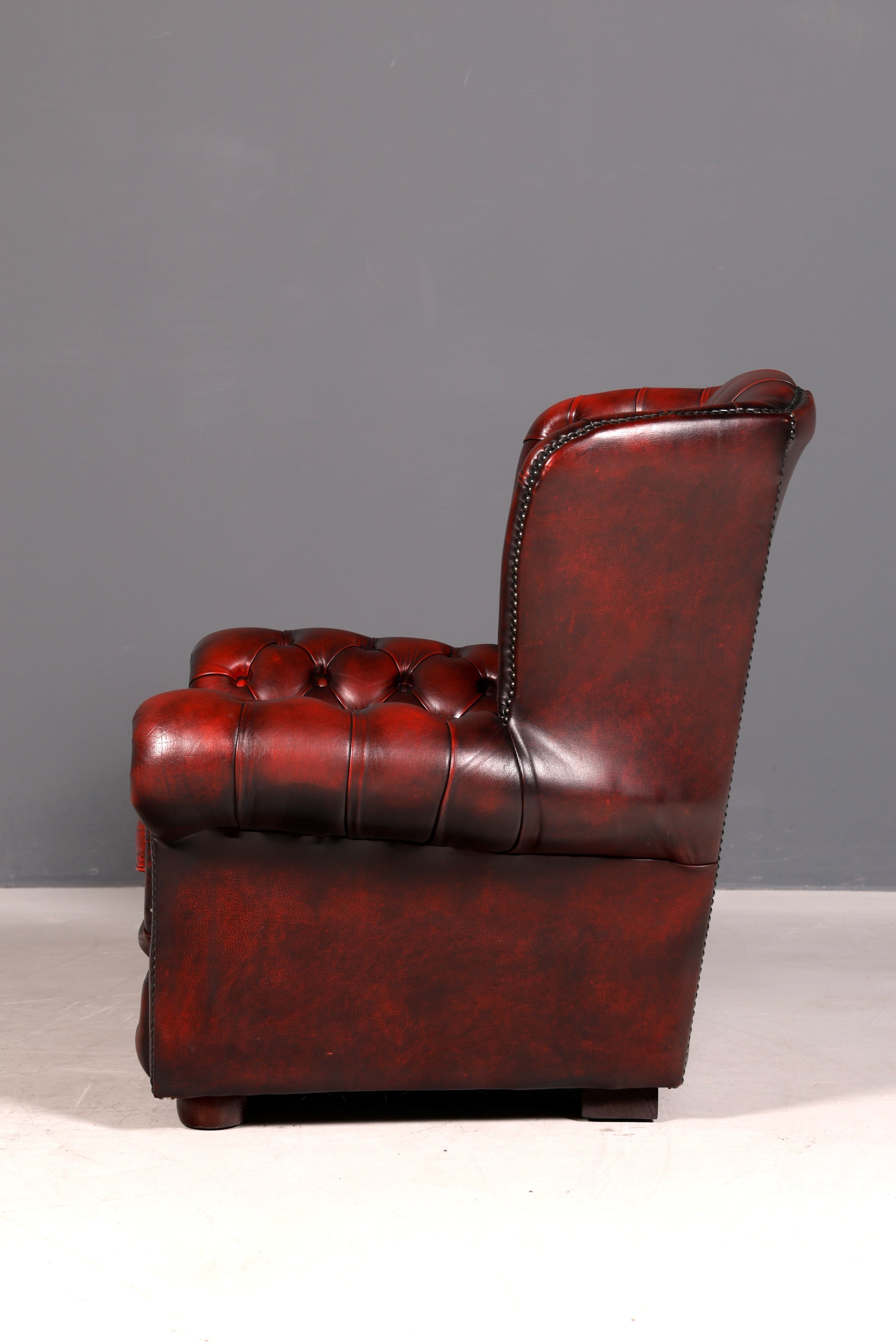 G582 Finish Original Chesterfield Ohrenbacken Sessel Englisch Leder Herrensessel UK Armlehnsessel (Kopie)