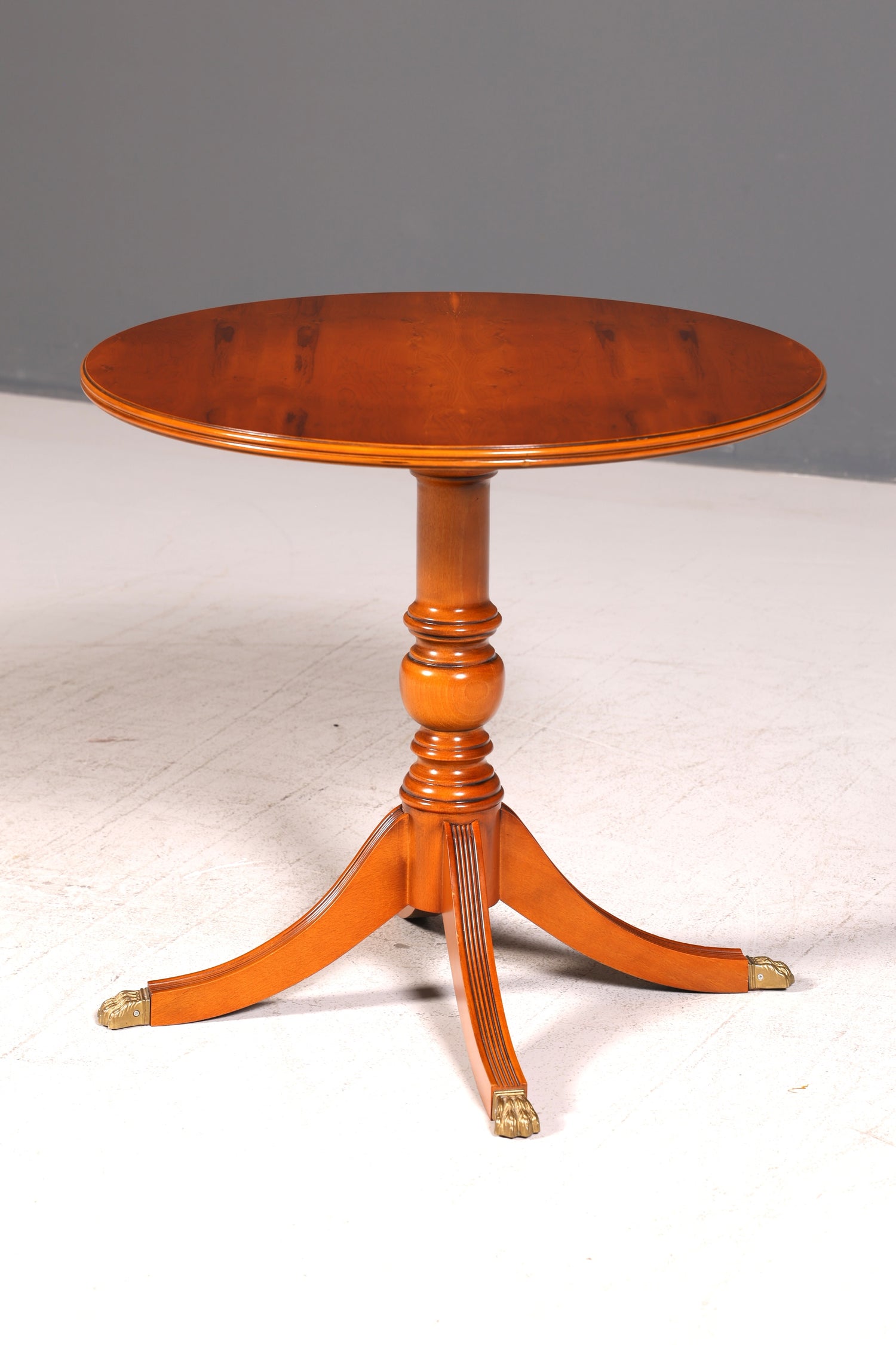 Traumhafter Englischer Beistelltisch Ablagetisch 60s Regency Maritim Echt Holz Rund Vintage Tisch