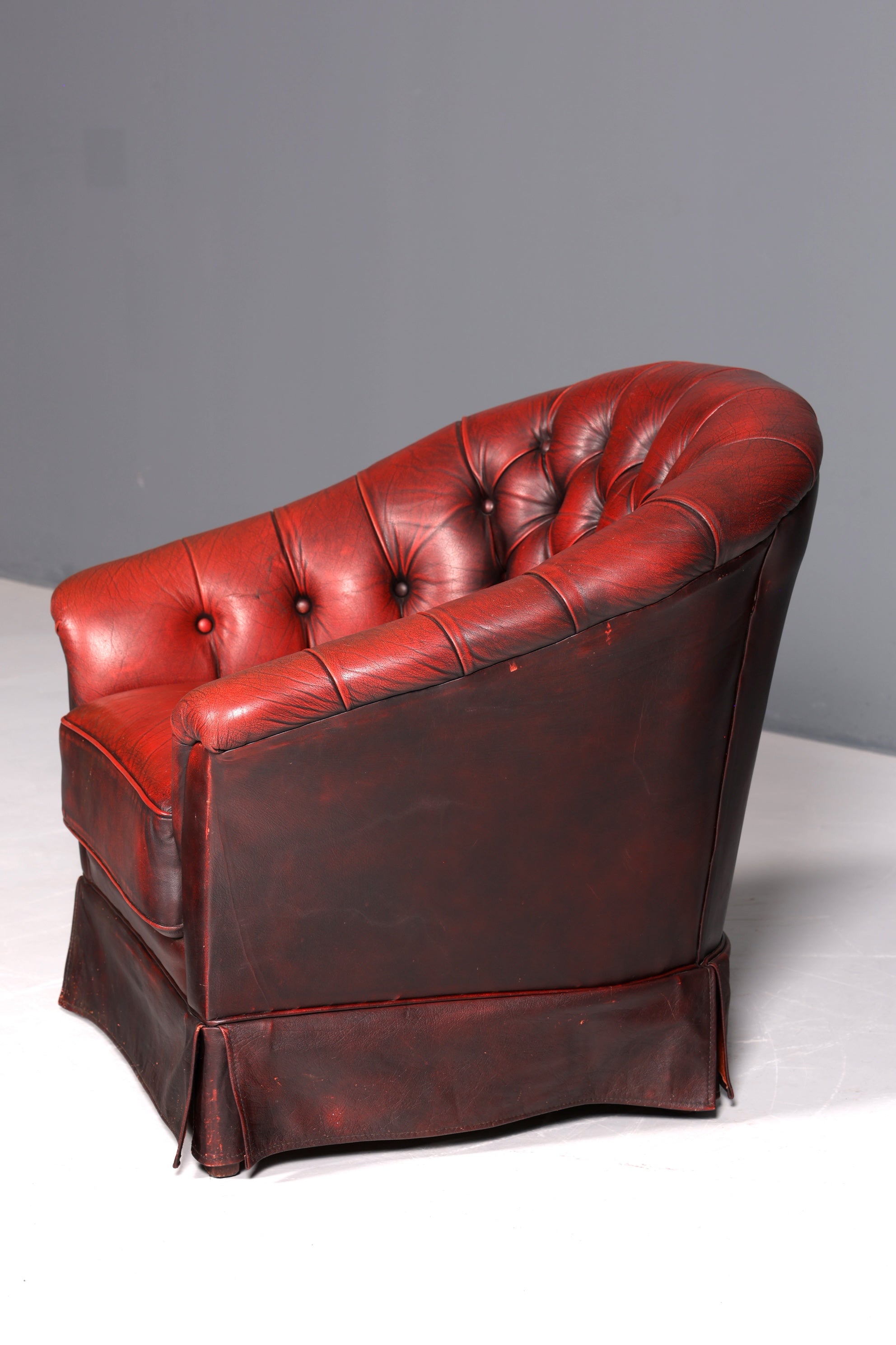 F845 Finish Stilvoller Original Chesterfield Sessel Englischer Armlehnsessel Englisch Herrensessel