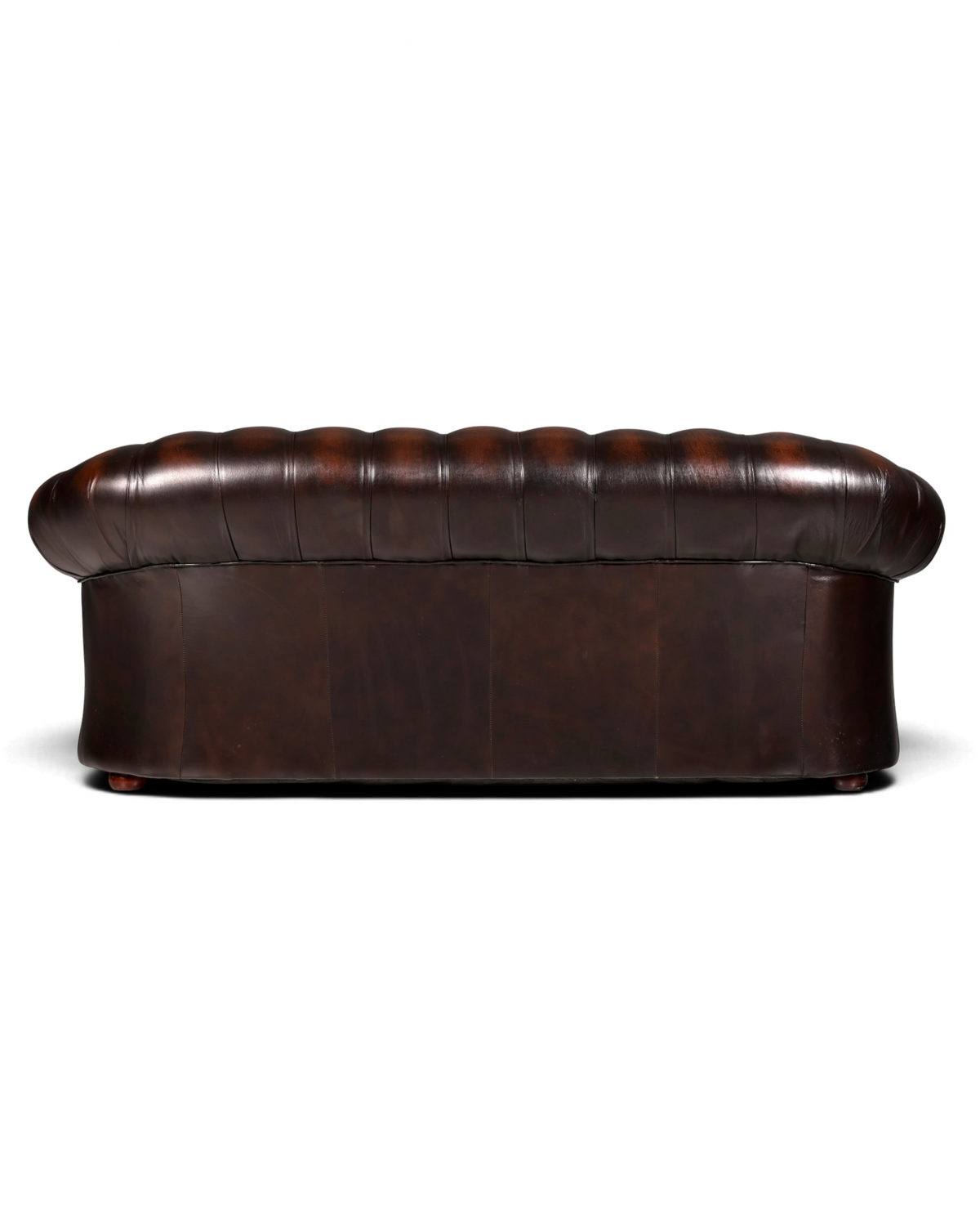 Hauptstadt Möblerei Chesterfield Centurion 3-Sitzer Sofa aus braunem Echtleder mit klassischer Knopfheftung