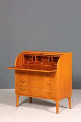 Wunderschöner Mid Century Rollladen Sekretär echt Holz Büro Schrank Vintage Schreibkommode