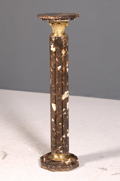 Stilvolle Barock Stil Säule Louis XV Marmor Blumensäule Naturstein Sockel Ablage