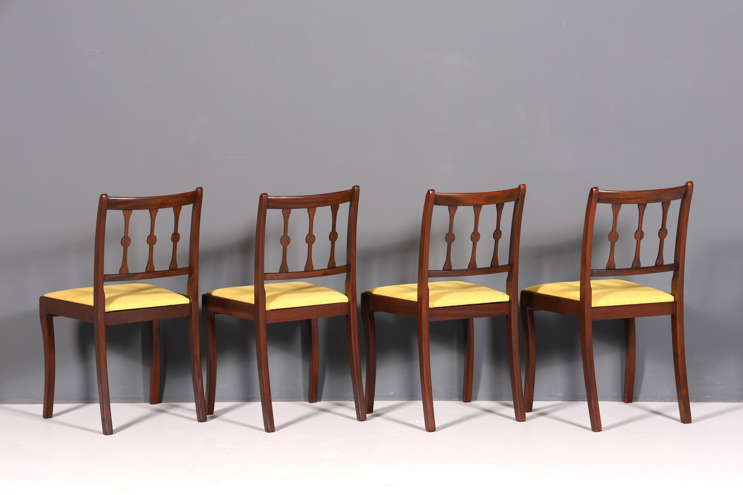 4x Edle Englische Stühle Englisch Dining Chairs Antik 60s Küchenstühle Stuhlset Esszimmer Stühle