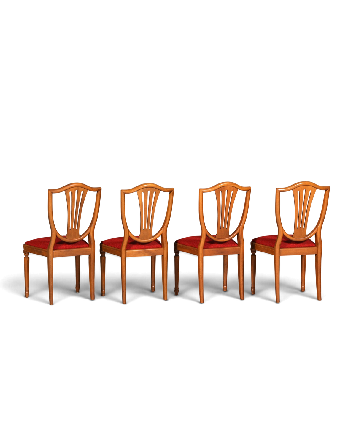 Wunderschöne 4er Set Englische Stühle Regency 60er Jahre Dining Chairs Antik Polsterstühle