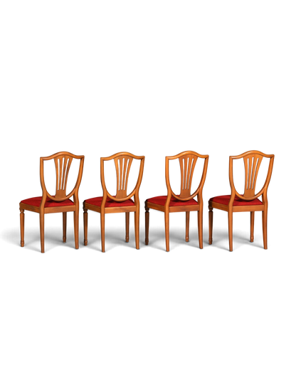 Wunderschöne 4er Set Englische Stühle Regency 60er Jahre Dining Chairs Antik Polsterstühle