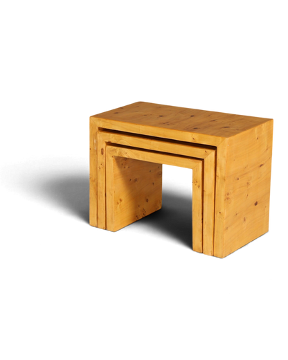 Stilvolle Art Deco Design Beistelltische Kult Birke 3er Satz