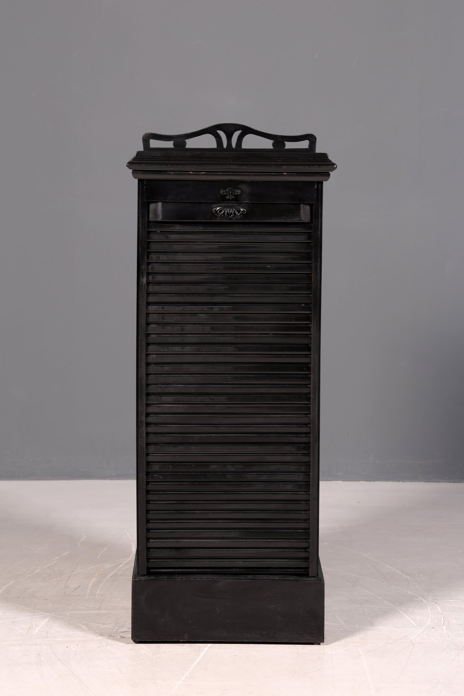 Stilvoller Jugendstil Rollladenschrank Antik Apothekerschrank Büroschrank Aktenschrank Holz