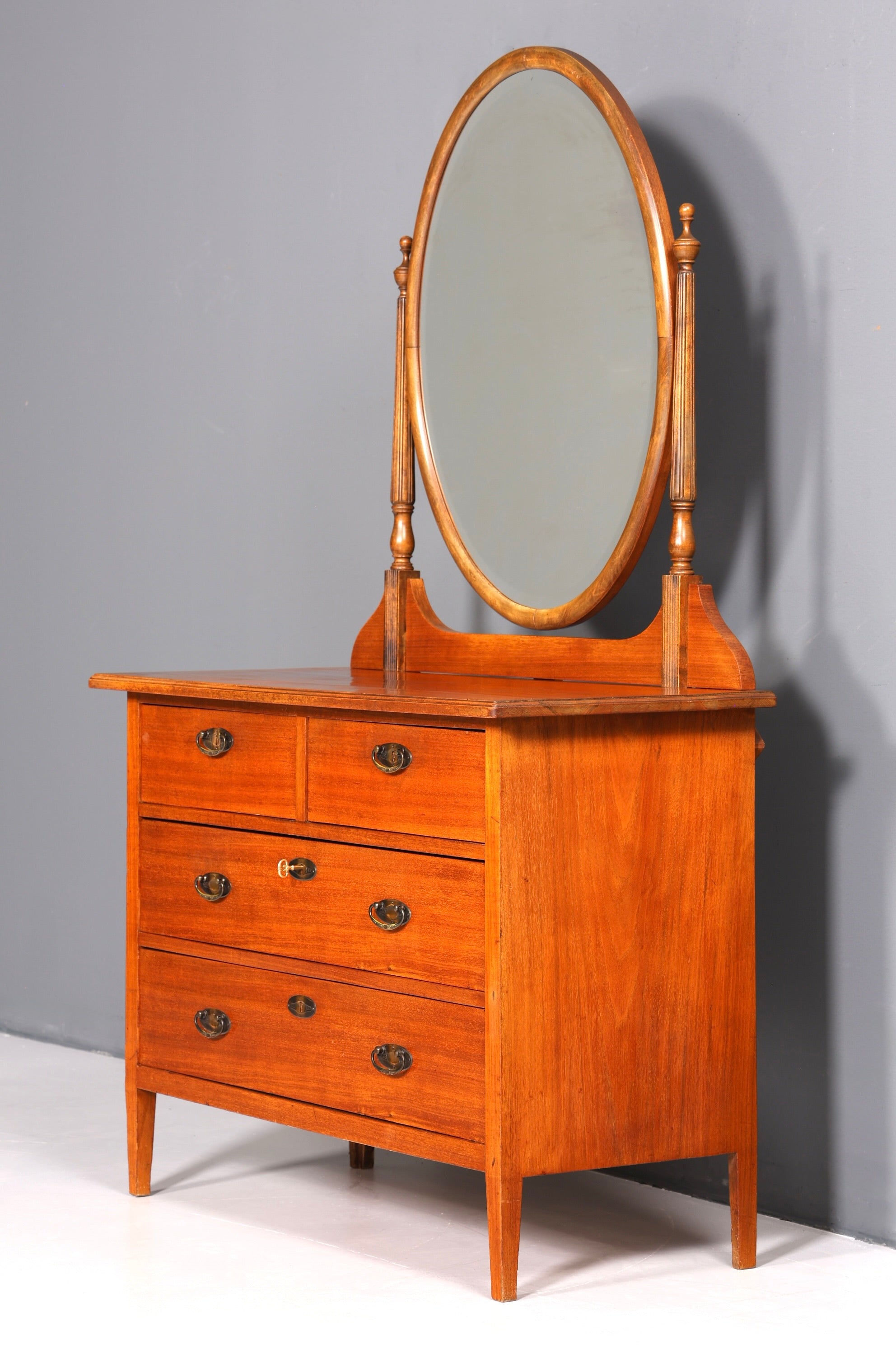 Stilvolle Jugendstil Kommode Antik Sideboard mit Spiegel Flurkommode Frisierkommode