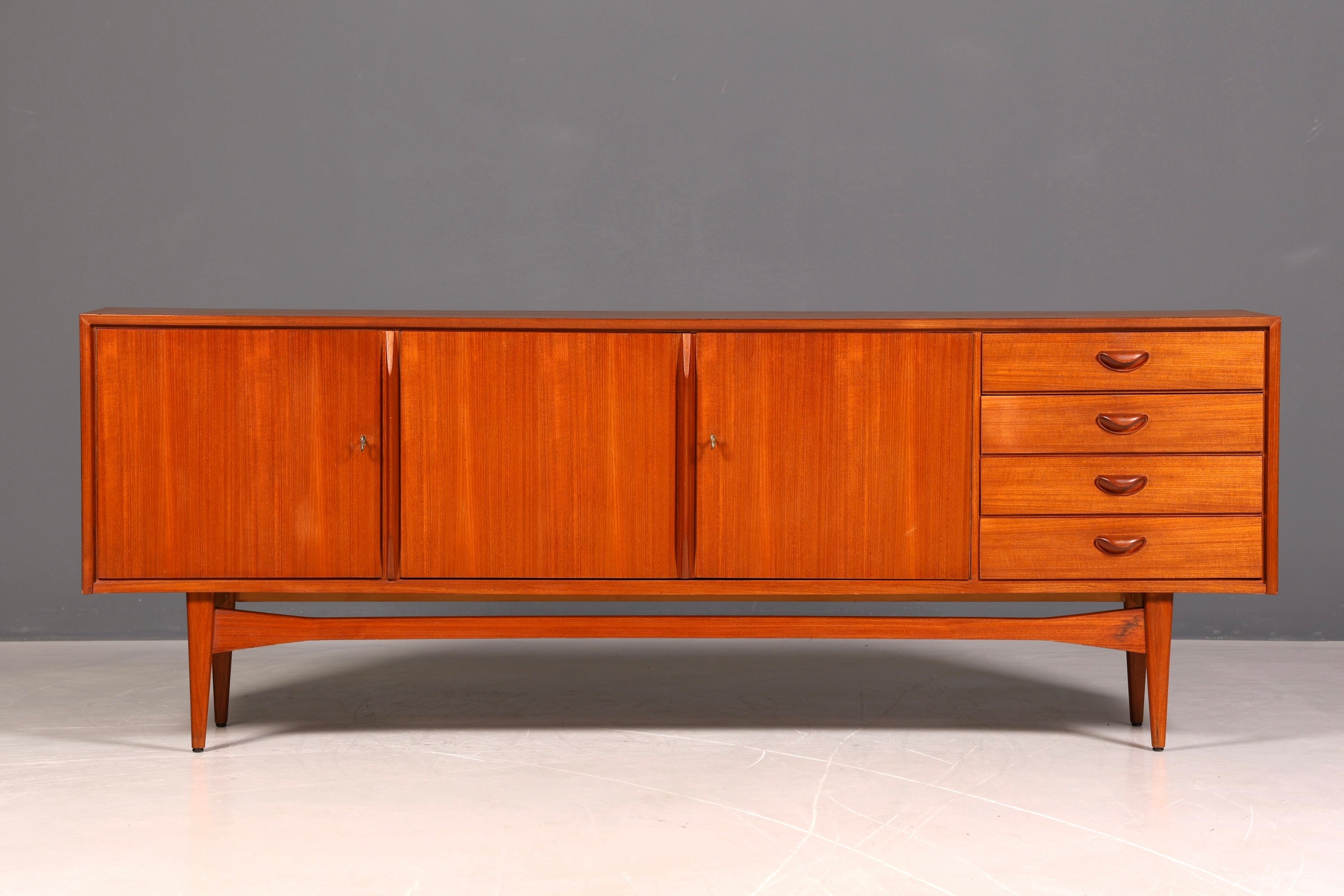 Beeindruckendes Original Heinrich Althoff Sideboard Teak Holz TV Kommode Vintage Schrank 60s