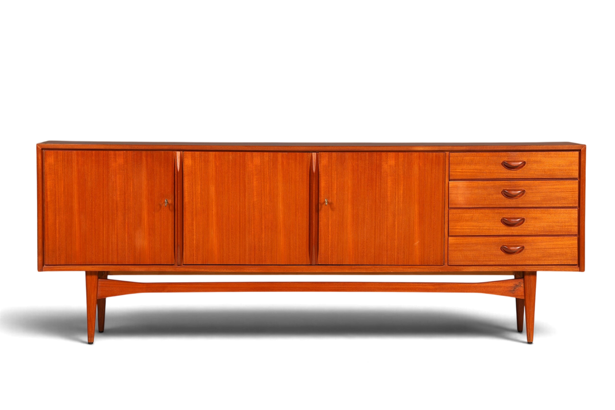 Beeindruckendes Original Heinrich Althoff Sideboard Teak Holz TV Kommode Vintage Schrank 60s