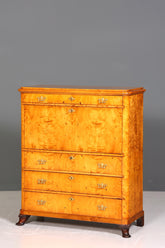 Stilvoller Biedermeier Sekretär Louis Philippe Vertiko Antik Kommode Schreibkommode Office Desk