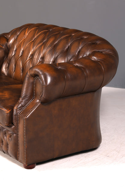 Wunderschöne Original Chesterfield Centurion 2-Sitzer Couch Englisches echt Leder Sofa UK