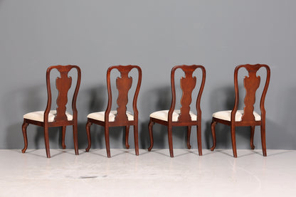 4x Edle Drexel Heritage Stühle Amerikanisch USA Chippendale Stil Stuhlset Küchenstuhl Set Esszimmer Stühle